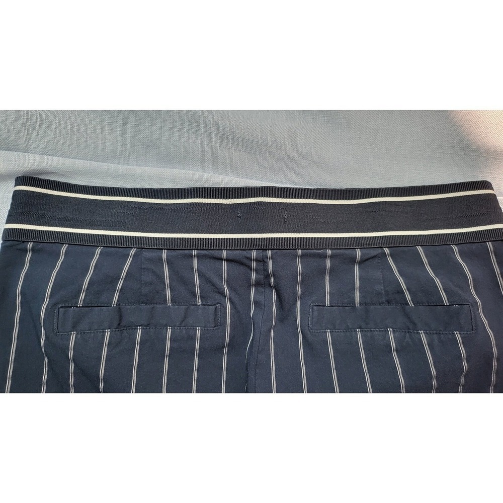 Y2K Maurices Pinstripe Pants Career Casual Stretch Blue White Size 16 - Picture 6 of 8